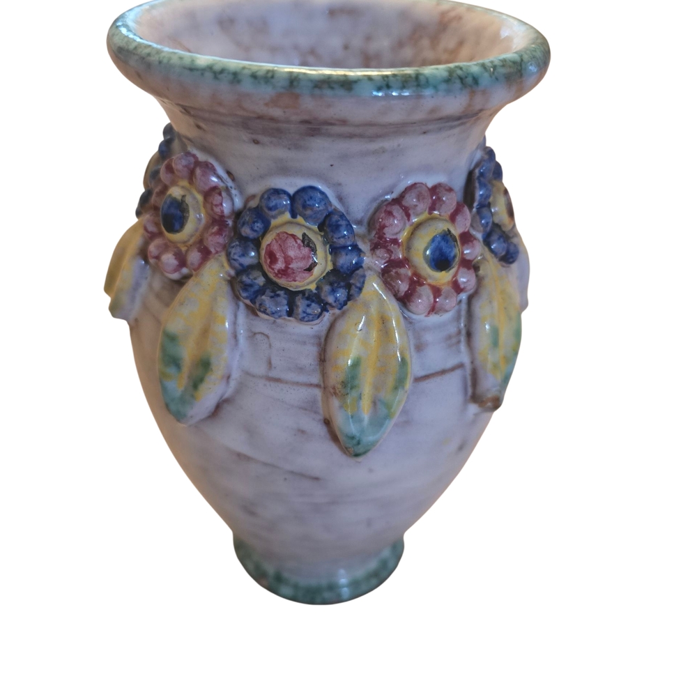 Handcrafted Floral Ceramic Vase